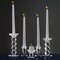 6 pcs Clear Crystal Candle Holders 2.5" tall Candlesticks